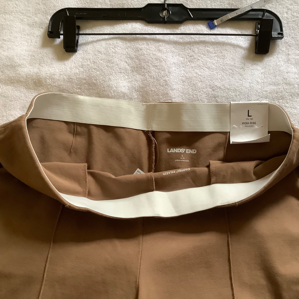 Lands End Starfish High Rise Palazzo Pants Coriander SZ L (14-16) - Picture 15 of 16